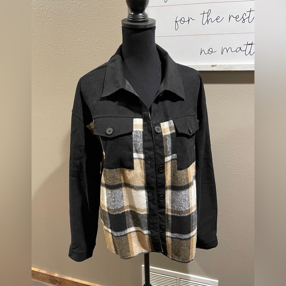 Plaid Print Drop Shoulder Coat - Picture 4 of 13